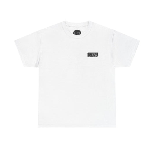 T-Shirt — LUZR Globe Logo Graphic Tee (Front Chest & Back Print)