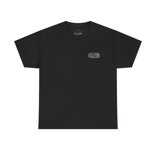 T-Shirt — LUZR Globe Logo Graphic Tee (Front Chest & Back Print)